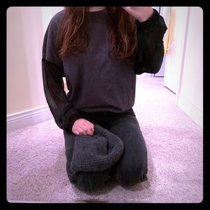 JACQUELINE de YONG sweater & transparent sleeves